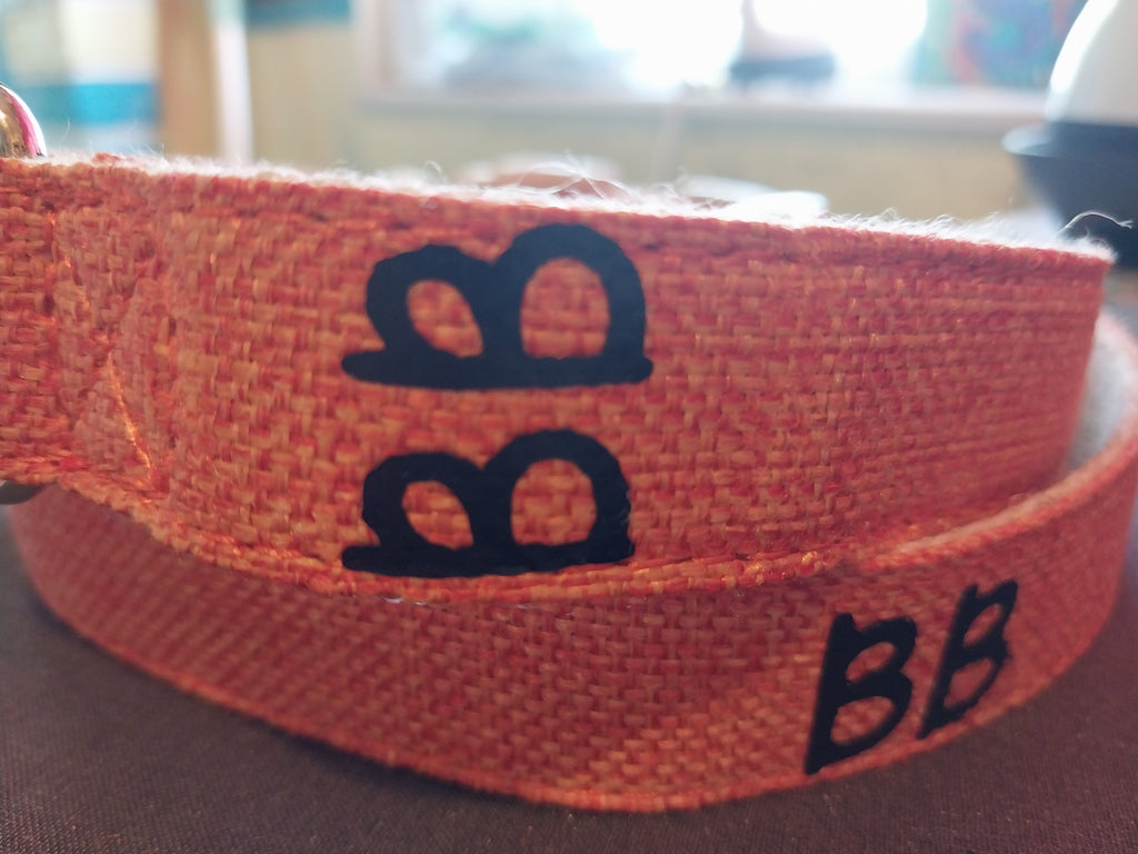 Personalized Hemp Dog Collar and Leash Set