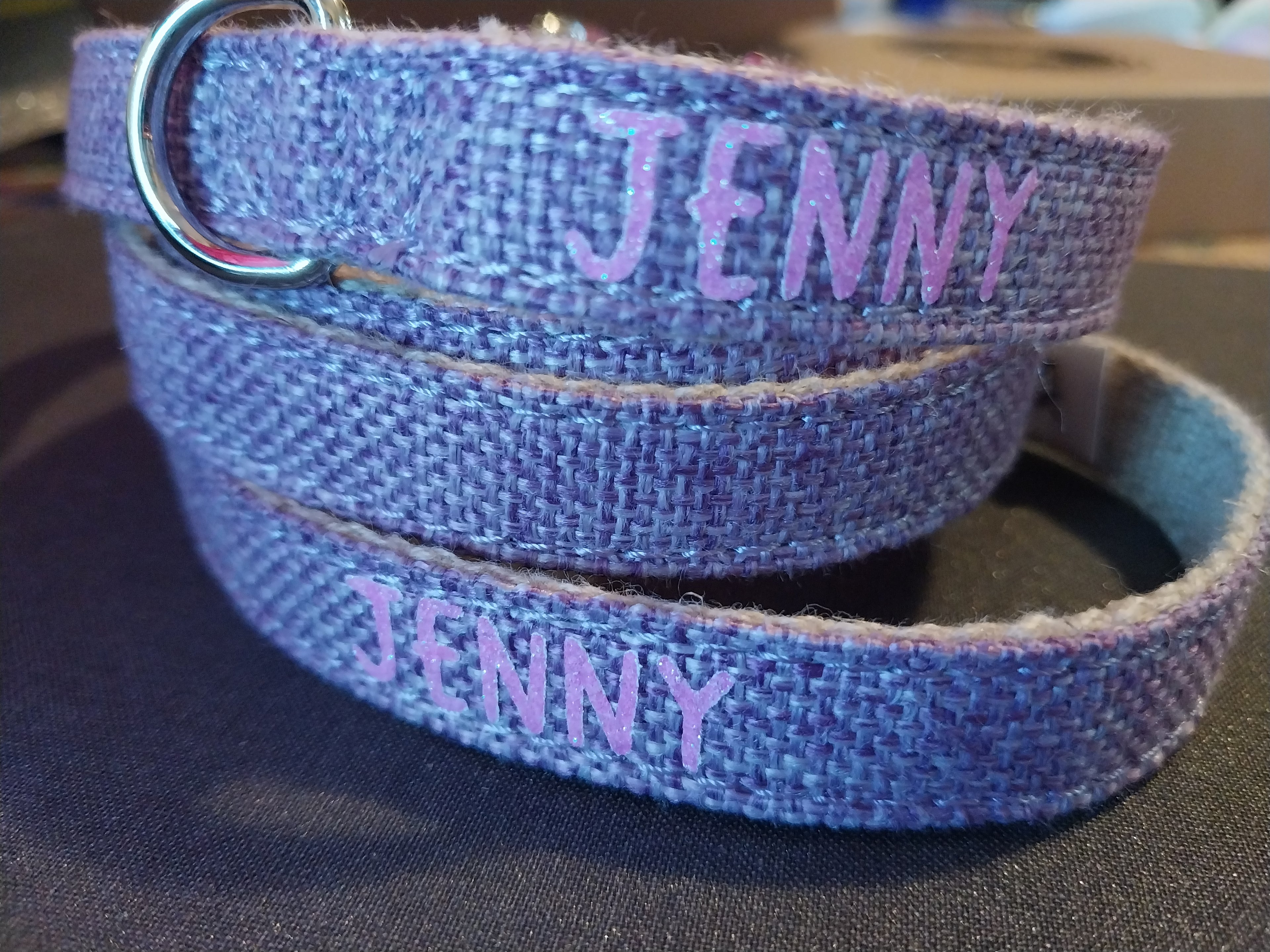 Personalized Hemp Dog Collar and Leash Set
